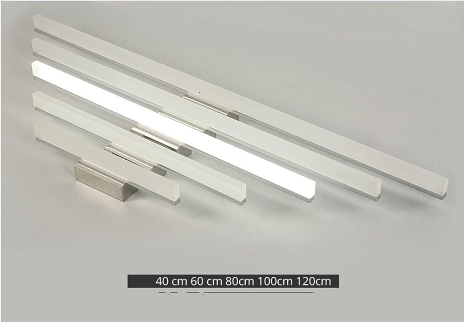 ウォールランプ、LEDミラーライトステンレススチールAC85 265Vモダンウォールランプバスルームライト40cm 60cm 80c