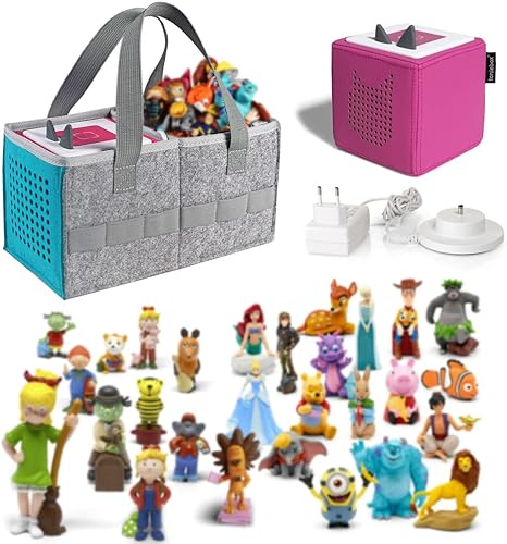 Miniatura 5 de Vakdon Estuche de transporte portátil para el juego de iniciación Toniebox, auriculares y estación de carga, puede contener personajes de figuras de
