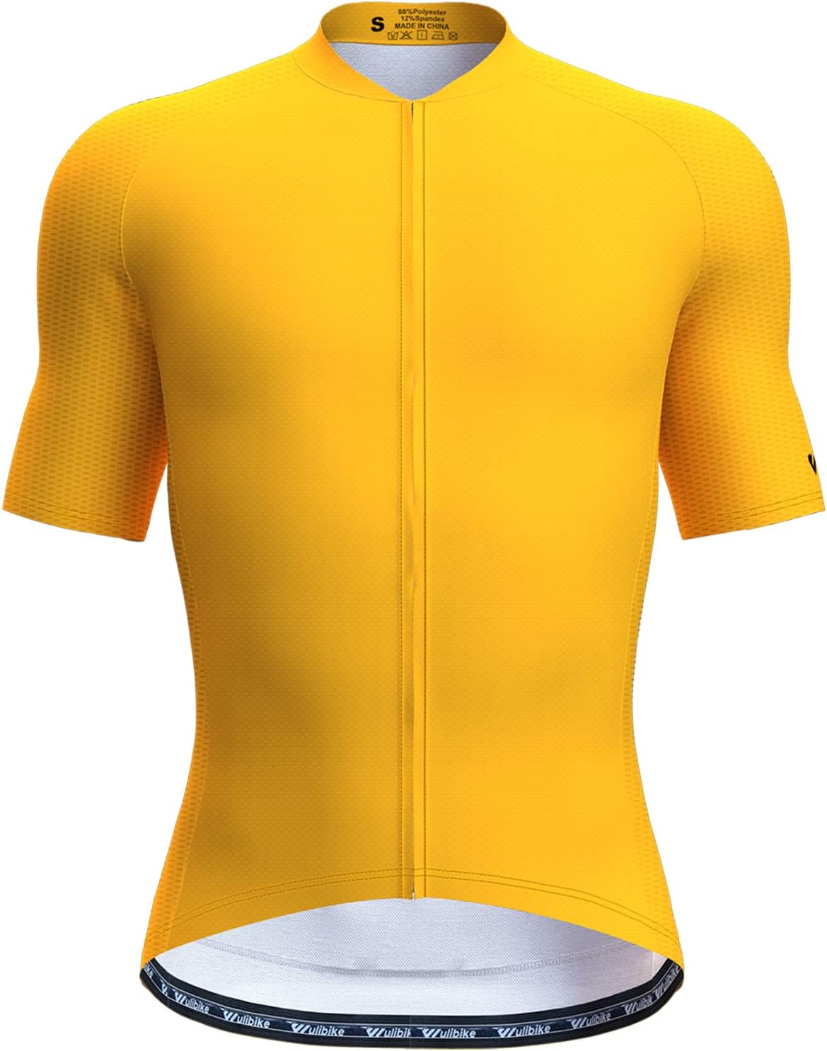 Wulibike Men's Cycling Jerseys Short Sleeve Bike Biking Shirts Full Zip with Pockets Road Bicycle Clothing