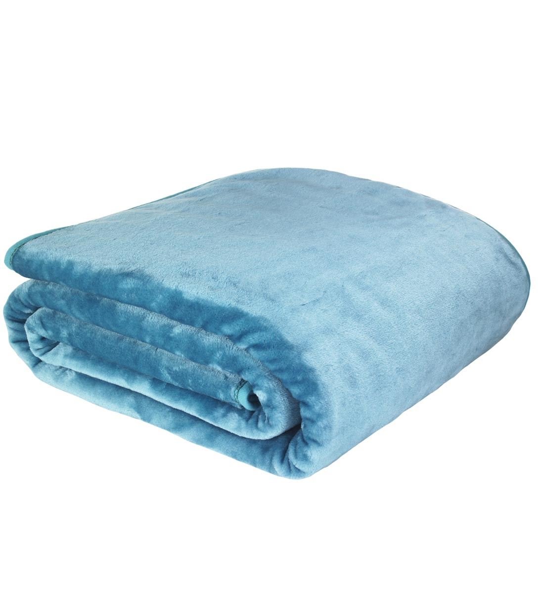 Olivia Rocco Super Soft Raschel Sofa Bed Throw, Faux Fur Mink Blanket Settee Throws, Double King Size, Teal, Large 150 x 200 cm
