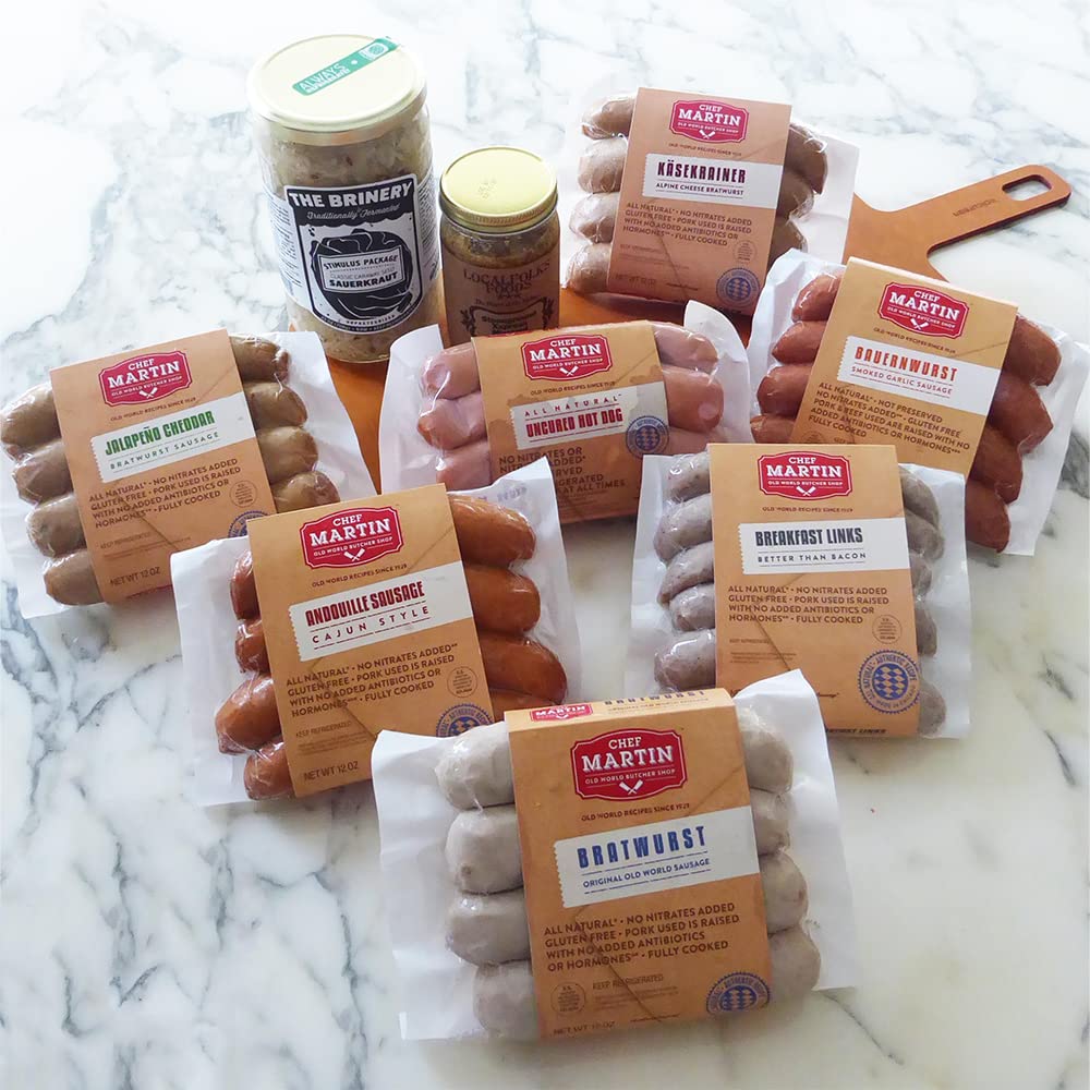 Lobster Gram Chef Martin Sausage Sampler 7 Packs of