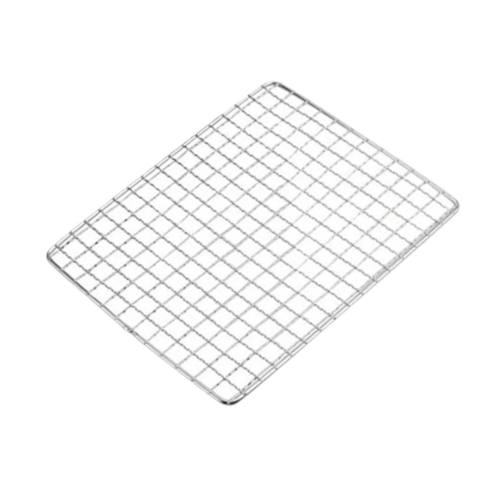 Stainless Steel BBQ Grill Portable Folding Heating Stoves Multifunction Camping Barbecue Grill Rack Net Firewood Stove(1PC baking net)