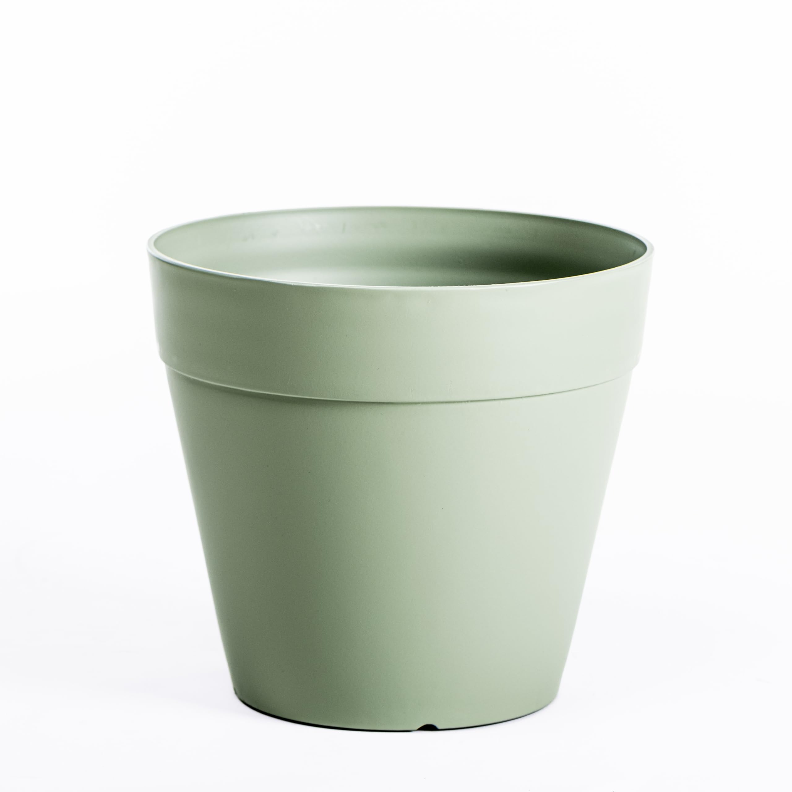 Garden Gear Lucena Matte Finish Planter Pot – Dusky Pink Pastel Blue Abbey Stone Outdoor Flower Pot, Weatherproof Frost & UV Resistant, Lightweight Durable Container (Laurel Green x1)