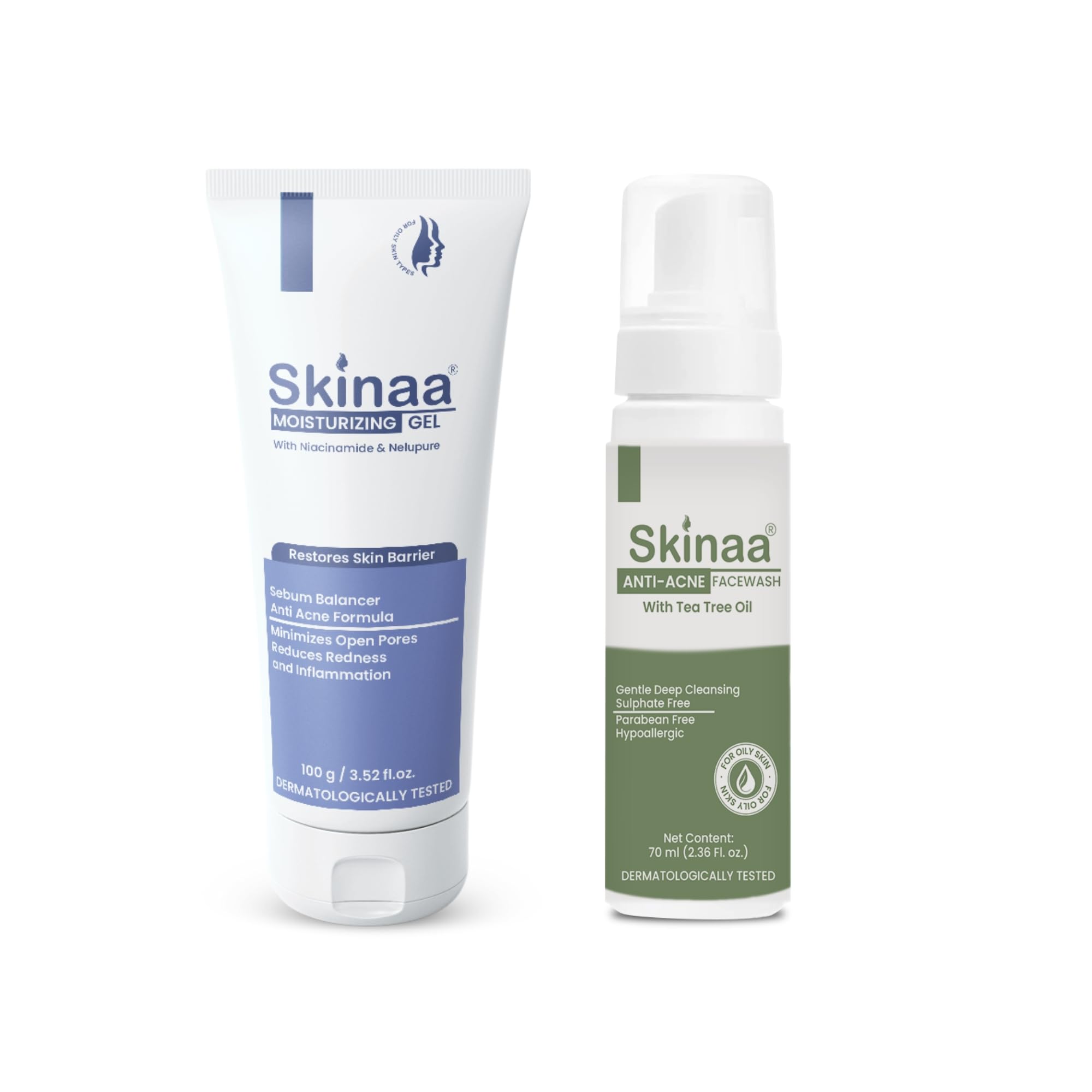Skinaa Oily Skin Combo Moisturizing Gel 100ml and Anti Acne Face Wash 70 ml-image-18