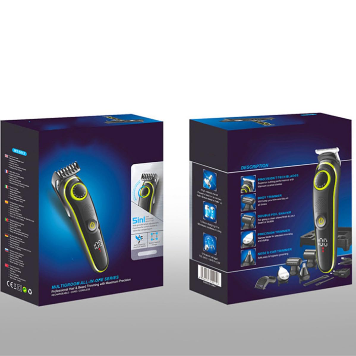Cortapelos Digital USB 5w para Casa, Corte y Perfilado Corporal