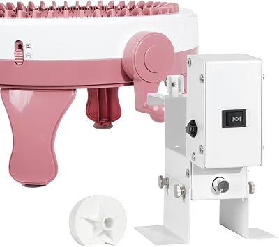 Electric Knitting Machine Adapter, Auto Power Attachment for Sentro 22/40/48, Jamit & Loops & Threads, Adjustable Mount, Variable Speed & Reverse Control for DIY Crafting