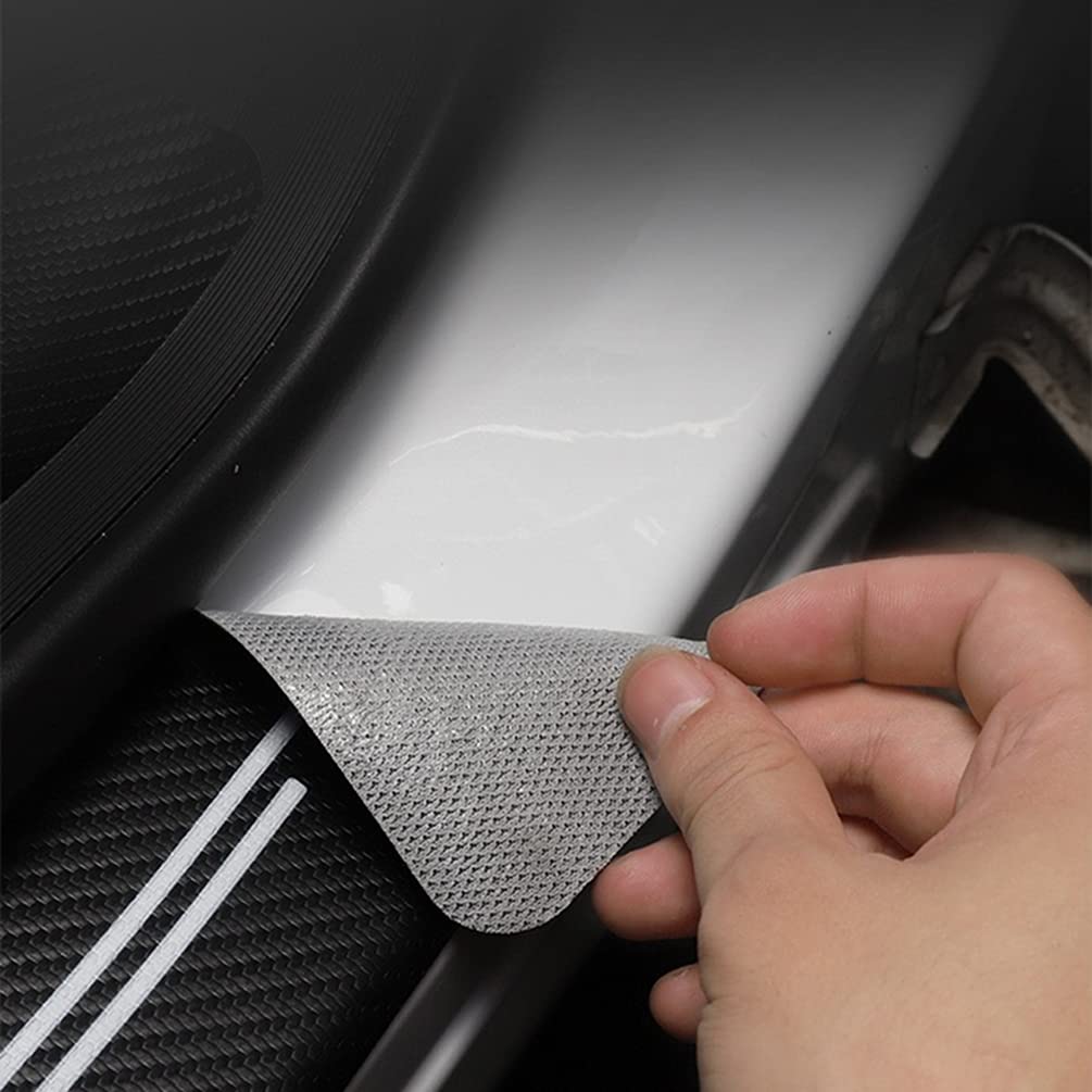 Protections De Seuil En Cuir Fibre De Carbone Pour Renault Talisman - Set De 4 Autocollants, Anti-Rayures