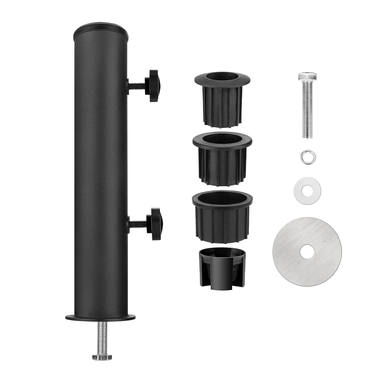 Umbrella Pole Replacement Parts Umbrella Pole Replacement Umbrella Mount,  Metal Deck Umbrella Holder Outdoor, Universal Umbrella Replacement Parts  Tube Bracket, Heavy-Duty Umbrella Base Holder Tube Bracket For Balcony Pool  (Black Pool Umbrella, image size:1601x1601