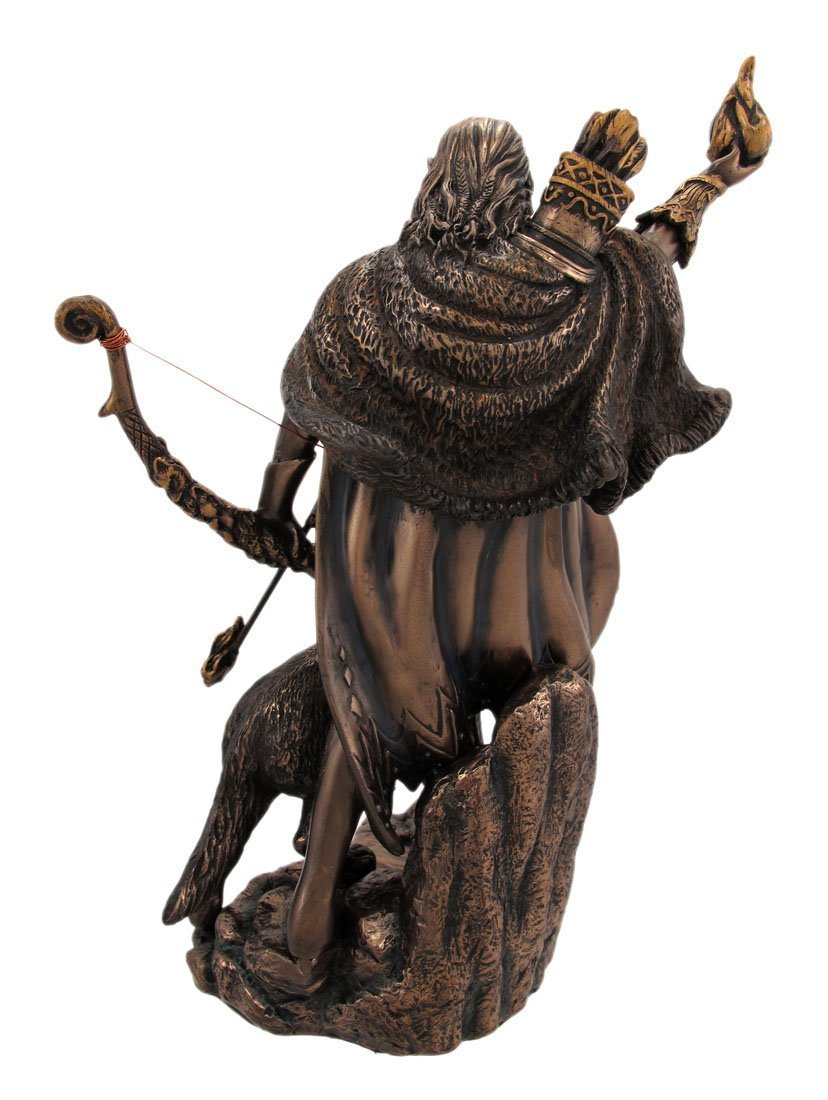 braunen Finish nordischen Mythologie Göttin Skadi Viking Statue Figur Skulptur
