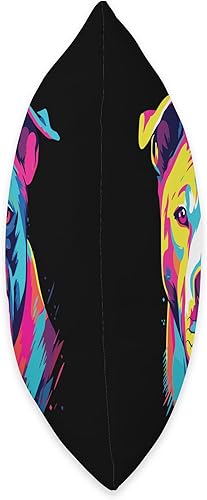 Miniatura 2 de Watercolor Colorful Dogo Argentino Dog Throw Pillow