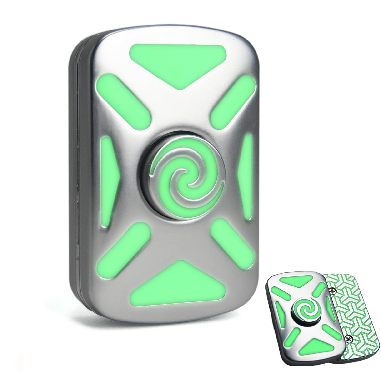Buffcy Vortex Fidget Toys Adults, Fidget Slider & Fidget Spinner, Infinite Metal Magnetic Fidget Toy, Silent Stress Relief Desk Toy for Anxiety, ADHD, Gifts for Adults (Greenlight)