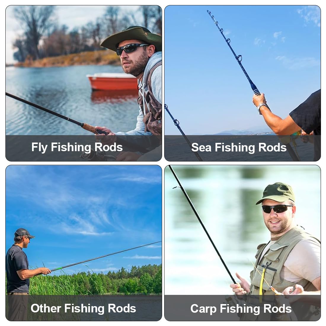 Cintas Caña De Pescar, Correa Caña De Pescar, Estuche Protector, Accesorios Pesca Elásticos