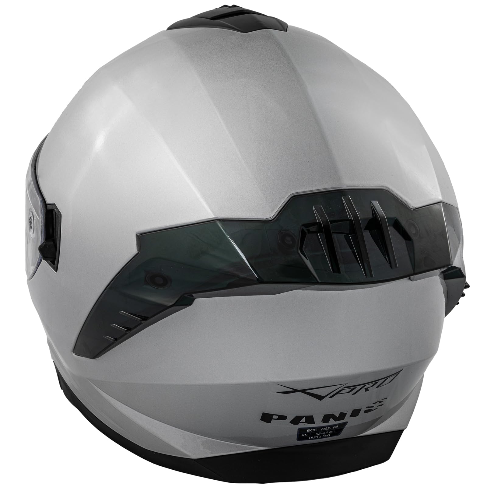 A-Pro Casco Integrale Moto Scooter Touring Visiera Interna Parasole Viaggio Argento M