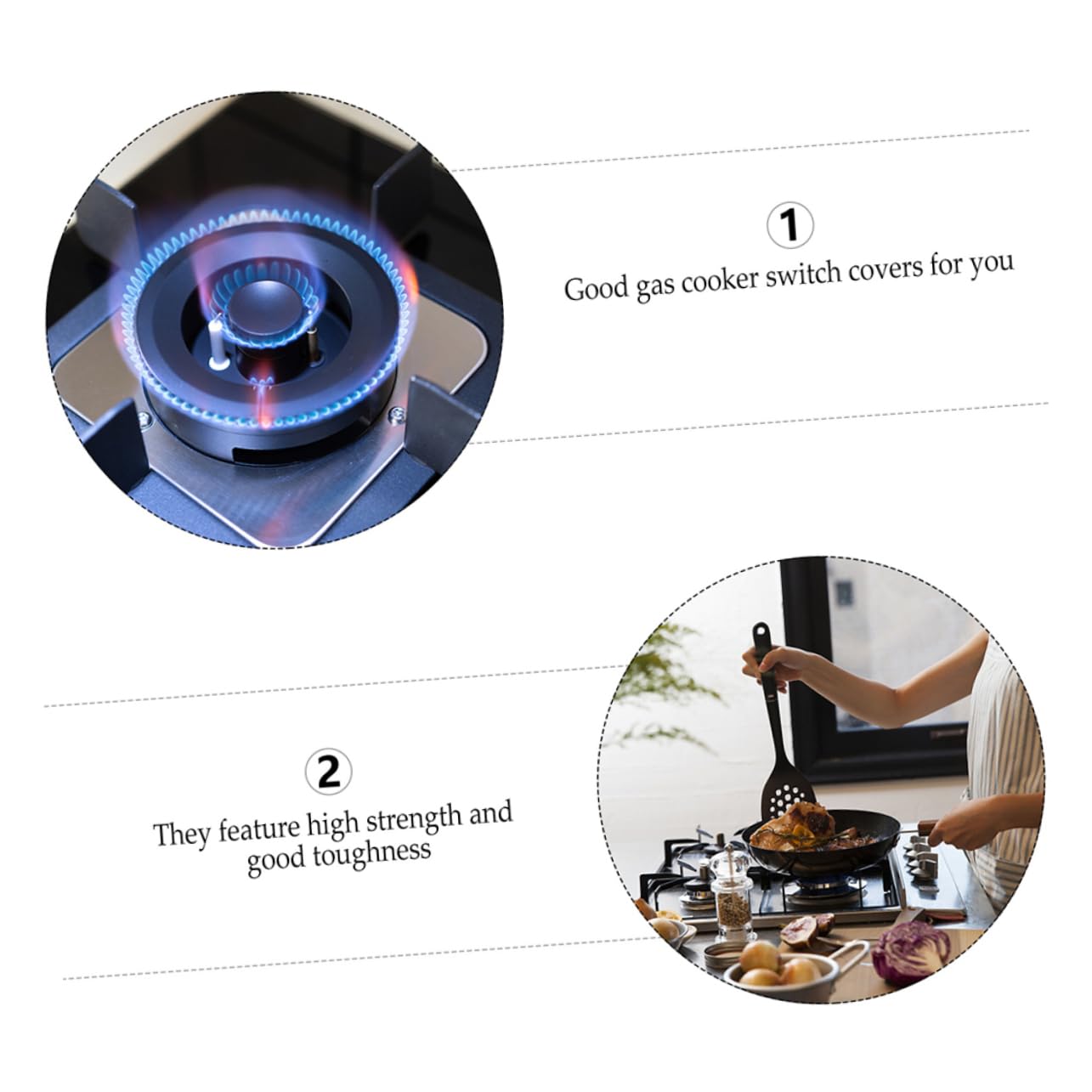 4pcs Gas Stove Covers Safety Protector for Gas Range Knobs Easy to Clean and Convenient for Family Use