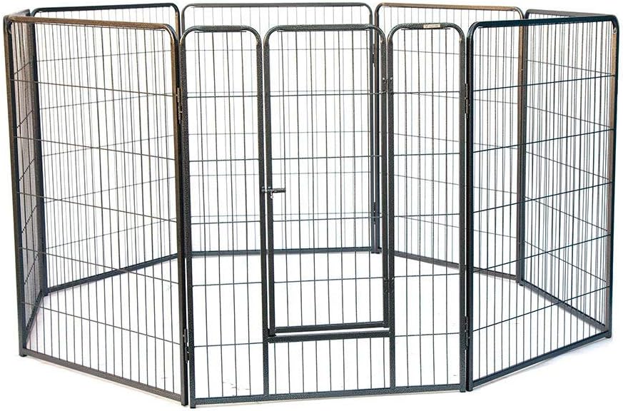 My1stPet 8 Panels Metal Exercise Dog Playpen with Door
