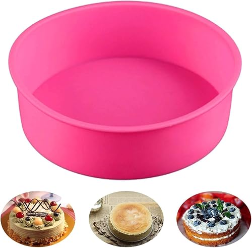 Miniatura 5 de Protector de silicona para hornear de 8 pulgadas para molde desmontable de 8 pulgadas y 7.5 pulgadas, molde redondo para tartas de queso de