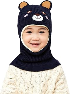 Kacota Kids Winter Hats Scarf Earflap Mask Cap Plush Skull Beanie for Boys Girls, 1-5 Years