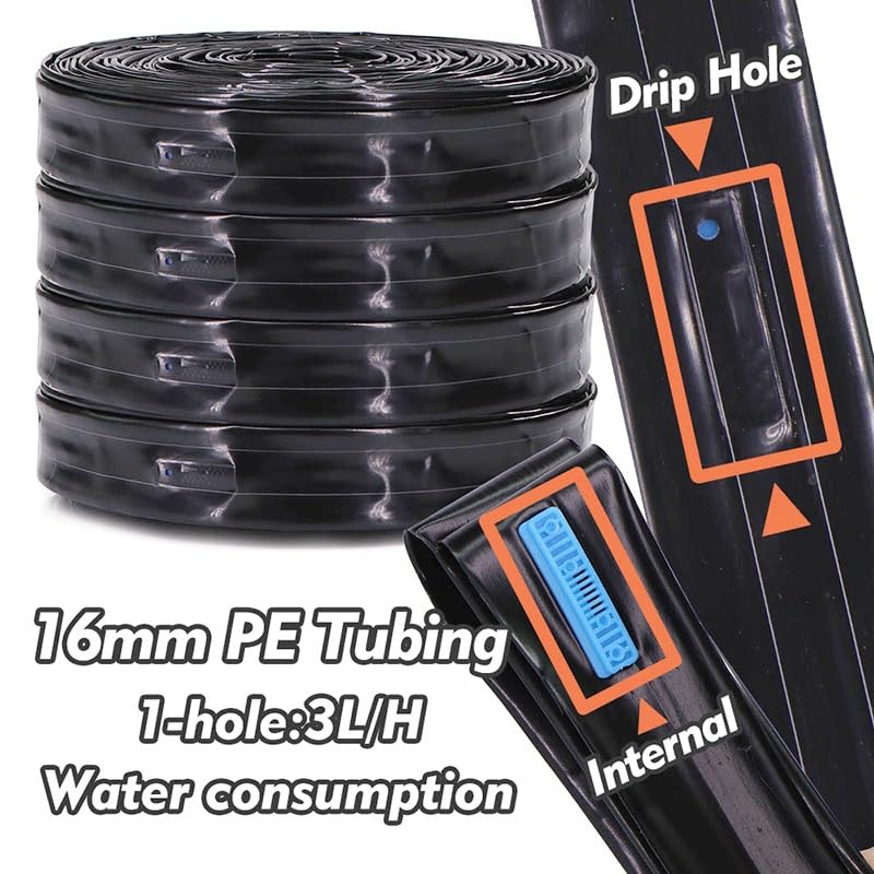 Tubo for Microirrigazione, Irrigazione A Goccia Ta 100m 16mm Spaziatura 10-30cm(30cm)