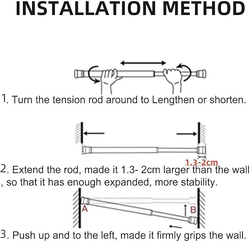 Miniatura 2 de avesplit cortinero con resorte, se estira, sin necesidad de tornillos, carga máxima de 3 libras
