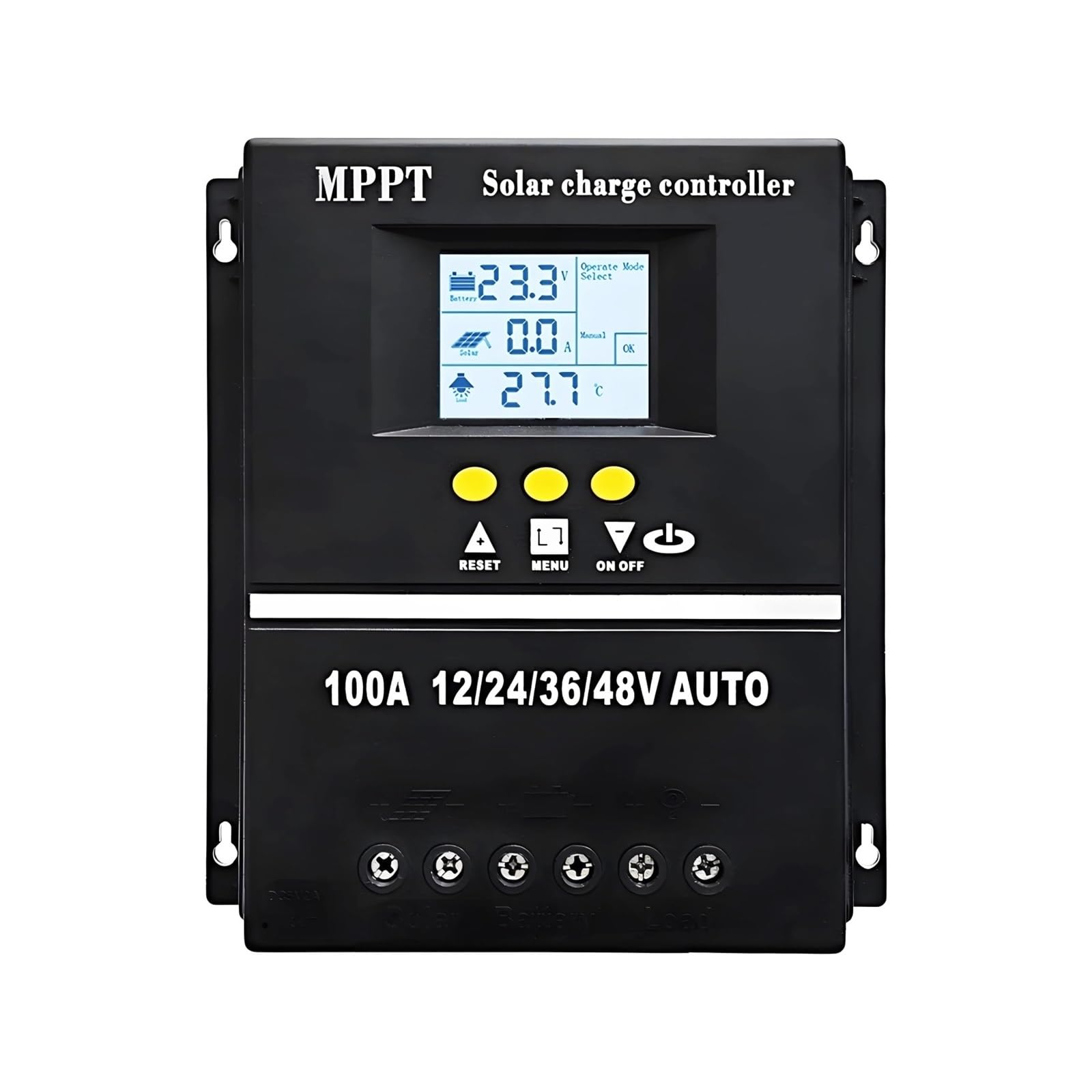 Solar Charge Controller, 60A 80A 100A MPPT Solar Charge Controller 12V 24V 36V 48V Panel Battery Intelligent Regulator For -acid/Lithium(100A)