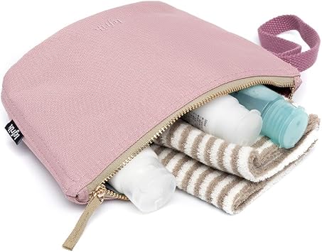 LEFRIK Zoid Bag S - Small Size - Zip Closure - 100% Recycled Fabric - Eco Friendly - 2.2L, Mauve, Minimalist