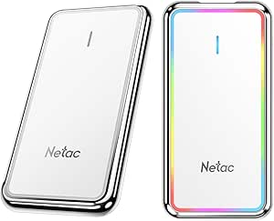 サクラチェッカー】Netac SSD 外付け RGB 250GB 7色の照明効果 USB-C  