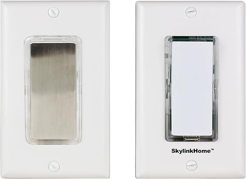SK-7A Wireless DIY 3-Way Dimmable On Off Anywhere Lighting Home Control Dimmer Wall Switch Set with Snap On Cover, no neutral wire required.