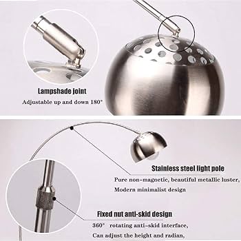 Amazon.co.jp : フロアランプ ステンレススチール、モダンな