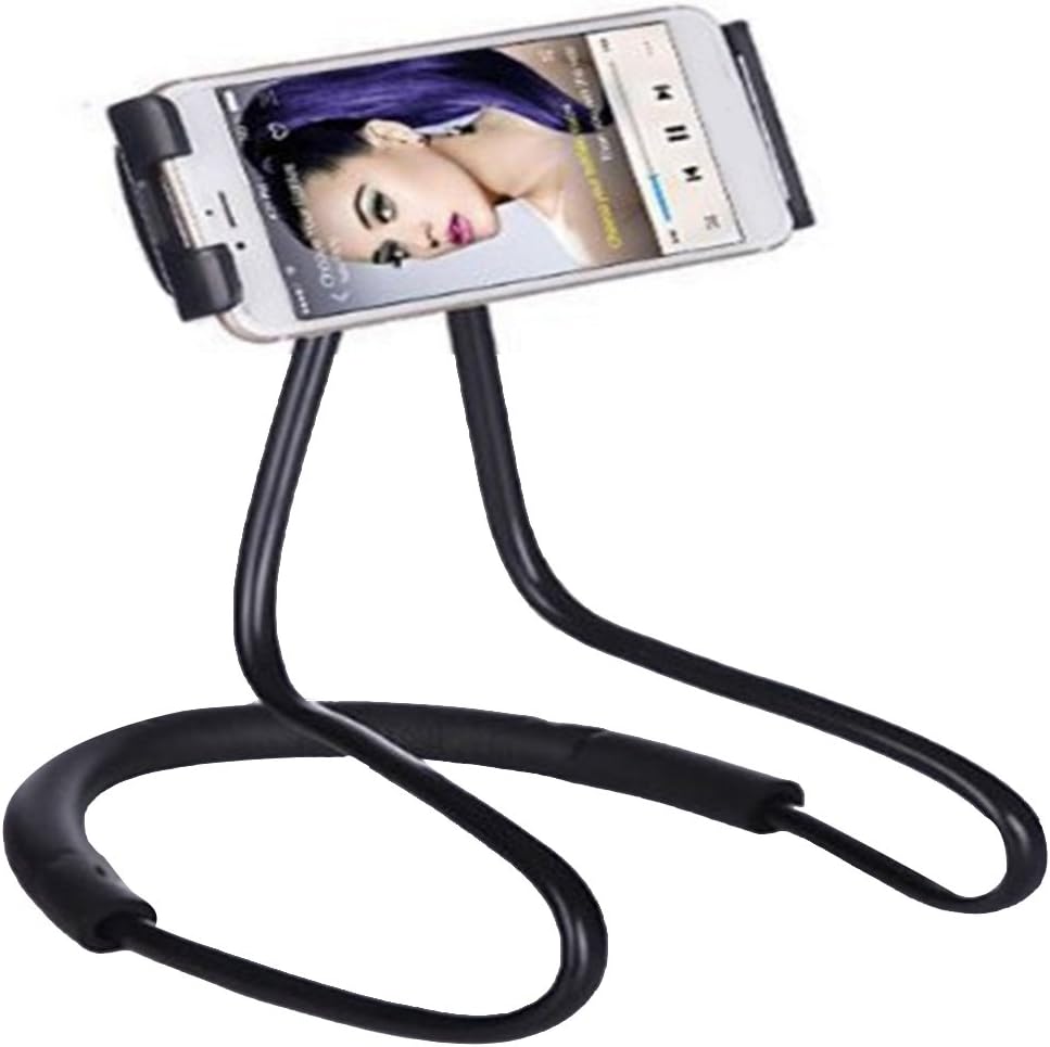 Flexible Long Arms Stand Clip Holder,Hanging on Neck Universal Mobile Phone Stand Lounger's Bracket for Mobile Phone Tablet PC Desktop(White) - Image 4