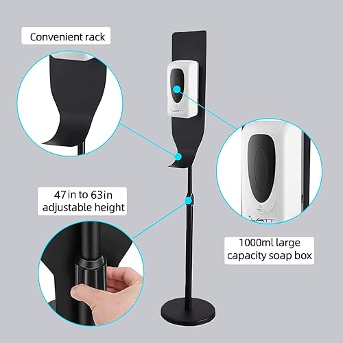 Miniatura 2 de Dispensador automático de jabón montado en la pared, dispensador de desinfectante de manos en aerosol, máquina sin contacto para oficina, escuela,