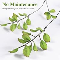 Vista 8 de Sherika 4 ramas de ficus artificiales, tallos de eucalipto sintético para jarrón, tallos de vegetación falsa de 47.2 pulgadas, planta artificial