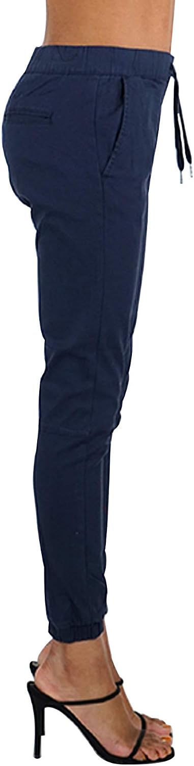 Southpole Women's Jogger Pants in Solid and Camo Colors Stretch Twill Fabric