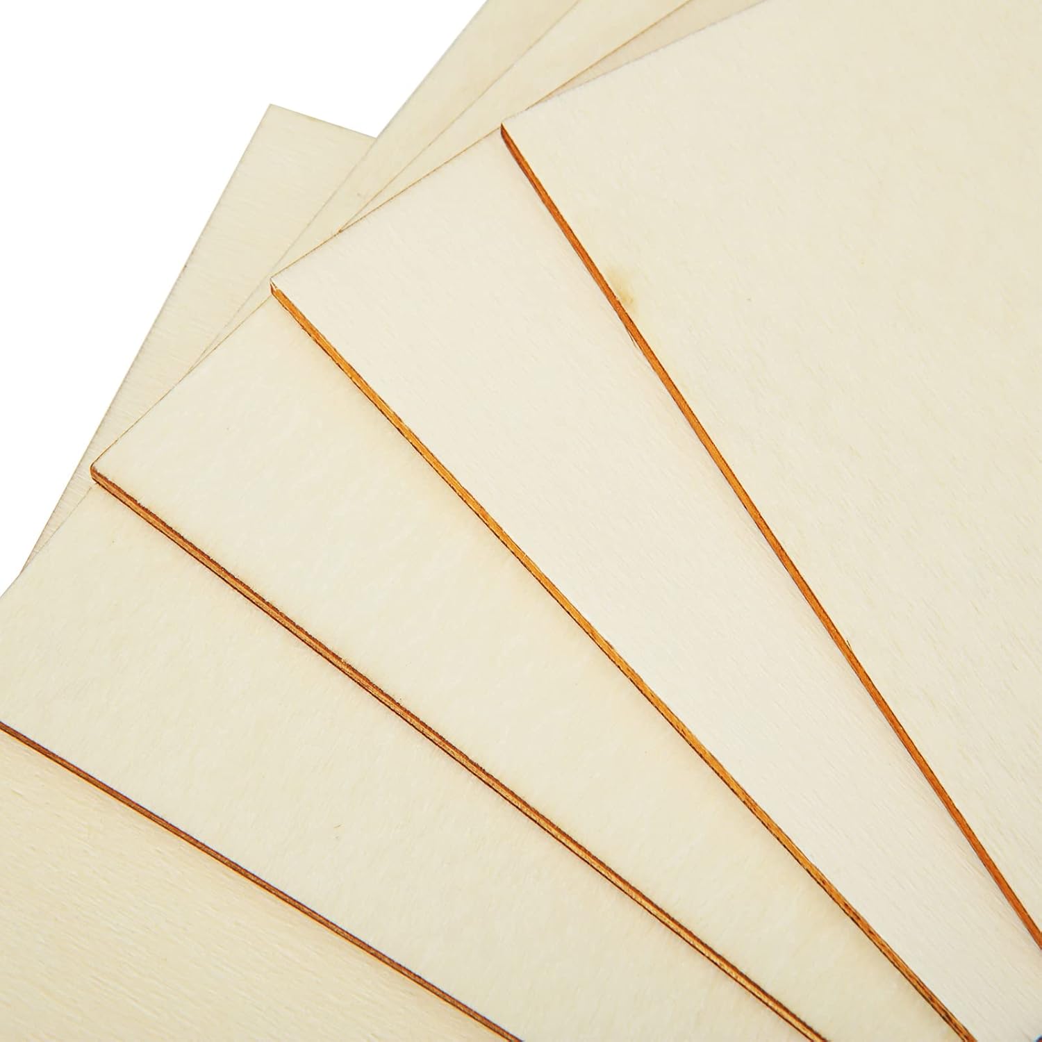 100 Pieces 4x4 Inch Wood Squares Unfinished Basswood Plywood Wooden Sheets 1/8 inch Thick Blank Wood Squares for Crafts Painting Scrabble Tiles Mini House Building Wooden Plate Architectural Model