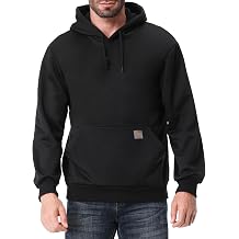 TUAOVA Mens Relaxed Fit Fleece-Lined Pullover Hooded Sweatshirt Comfortable and Soft