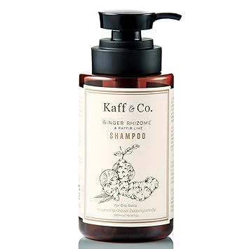 Kaff & Co 10.14Fl. Oz. (300Ml.) : Ginger Rhizome & Kaffir Lime Shampoo - All Natural Oily Scalp & Greasy Hair Treatment | Anti Thinning & Hair Loss | Men & Women | Pure Thickening, Growth & Vo