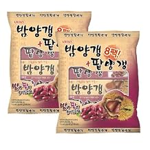 Sweet Red Bean Jelly + Chestnut Red Bean Jelly, Korean Snack, Yokan, Yangeng, Yanggaeng Traditional Korean Dessert 50g x 16ea