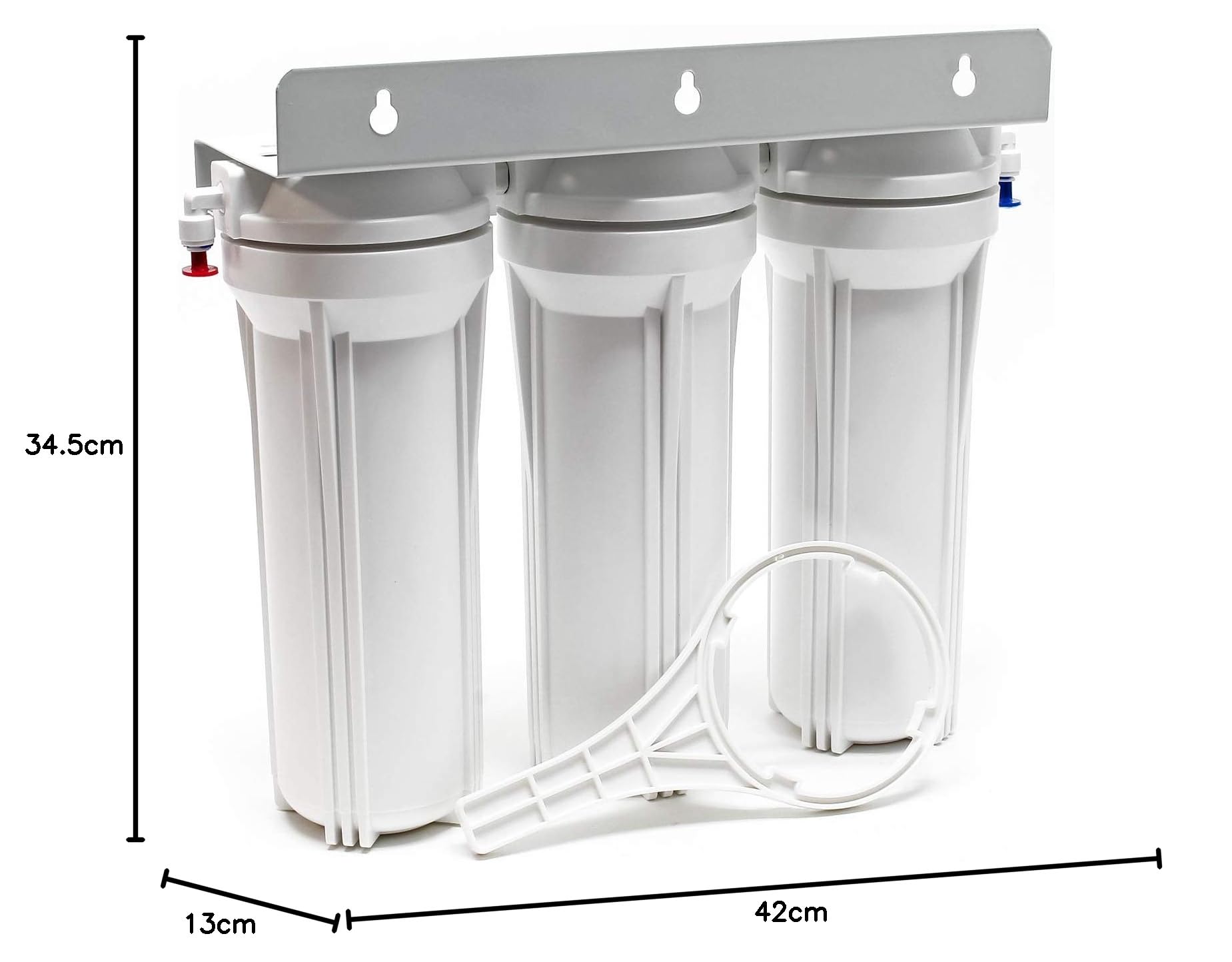 Naturewater NW-PR303 Filtro de agua 3-Etapas Cartucho sedimentos Carbón activado Filtración de agua