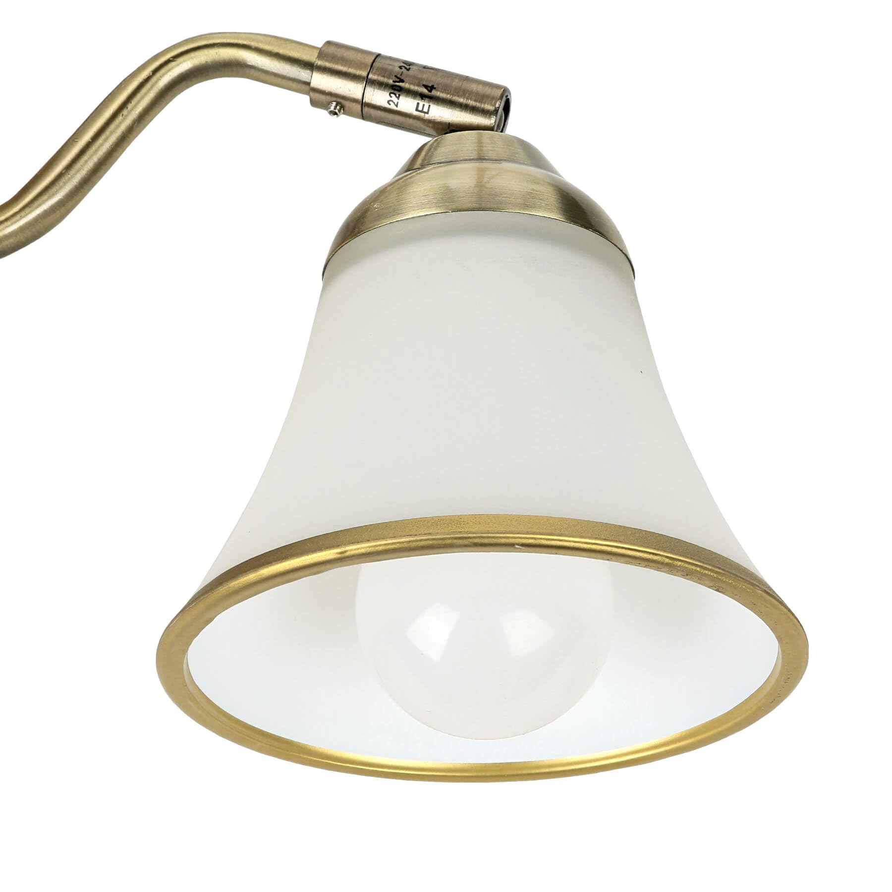 Licht-Erlebnisse Aplique Art Nouveau baño, bronce, aplique espejo, lámpara espejo, orientable, poco deslumbrante, cristal, 3 llamas, E14, A:70 cm, lámpara baño