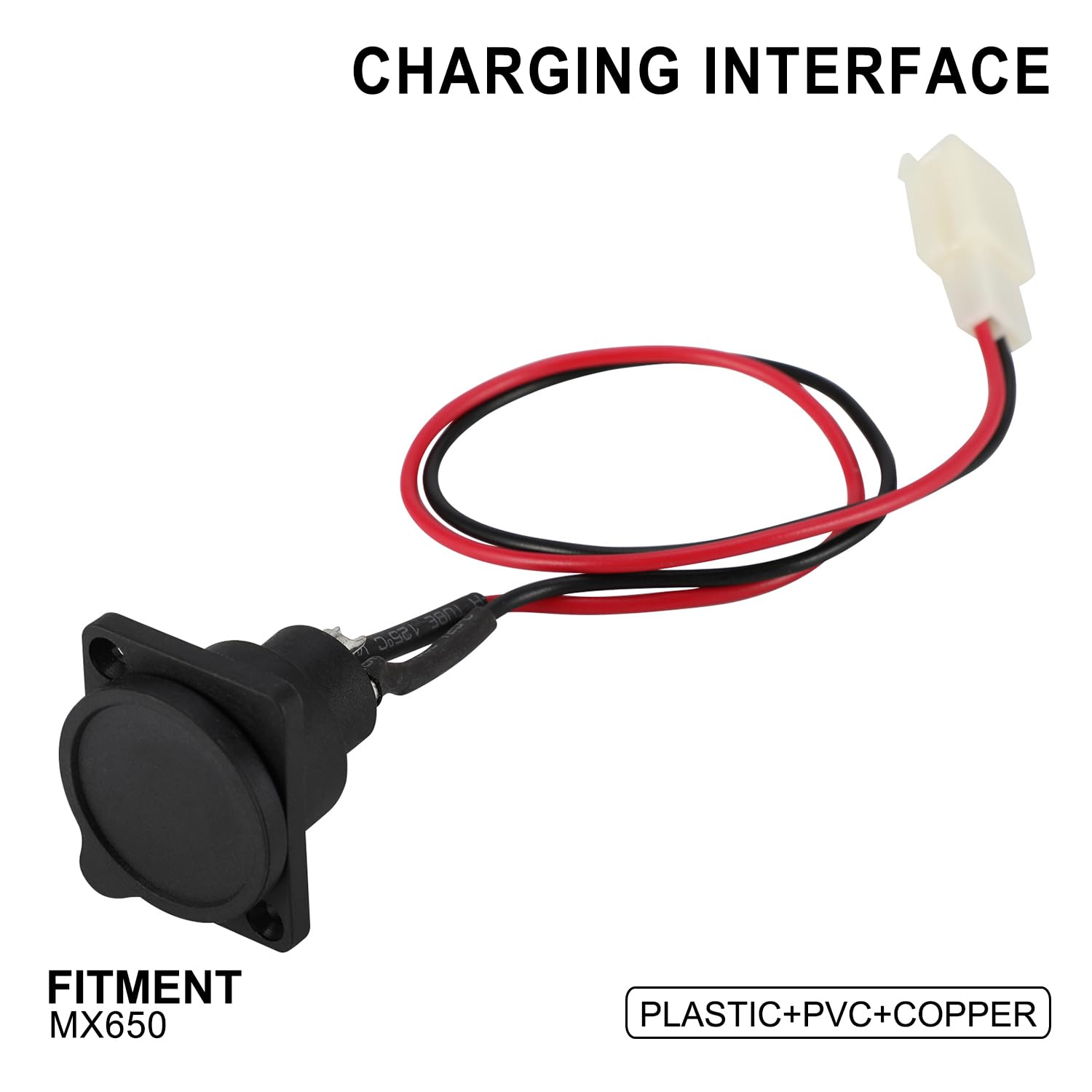 NACORE MX650 Charging Port Chager Socket for MX650/500, SX500, EcoSmart Metro, EVO500/800 And More Electric Dirt Bikes, Scooters