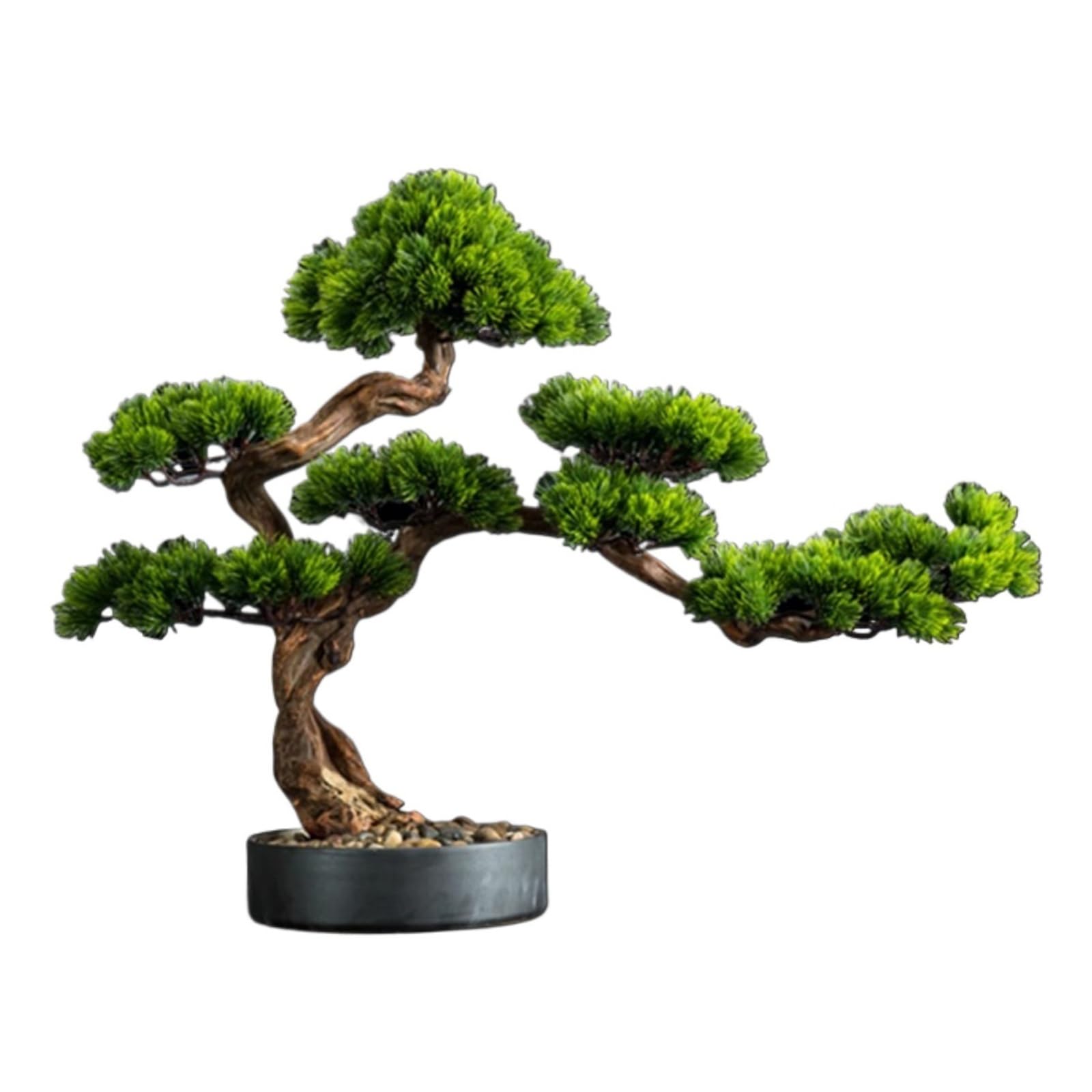 DFGHNBVC Artificial Trees Chinese Style Simulation Welcoming Pine Living Room Decorations Tabletop Green Plants Fake Trees Bonsai Fake Pine Trees Simulated Pine