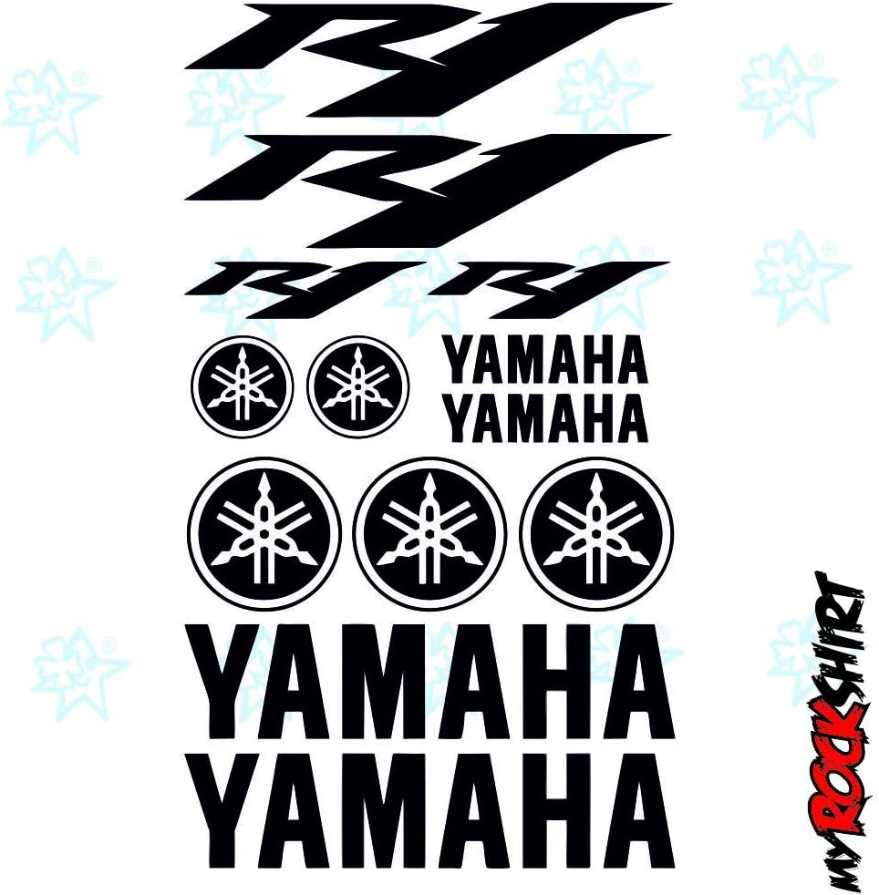 Yamaha R1 Type B sticker set, 30 cm x 20 cm, tuning motorbike sponsor logos