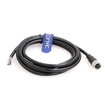 Eonvic Industrial M12 5 Pin Female Aviation Sensor Connector Electrical PVC Cable