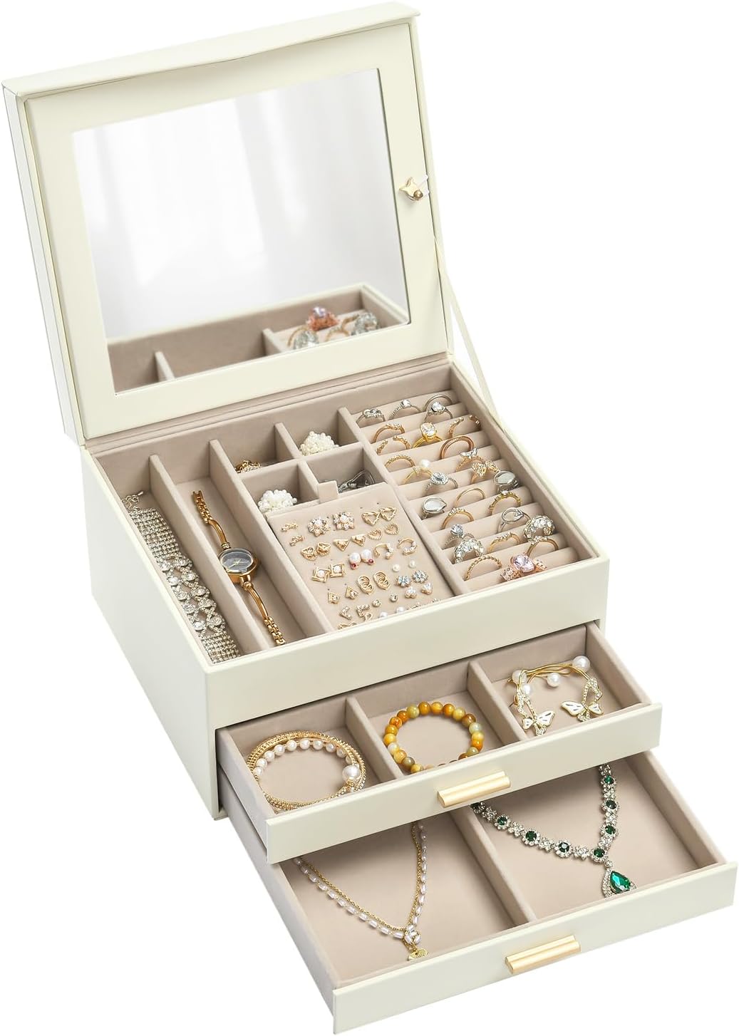 Amearea Jewelry Box Organizer for Women Girls with...