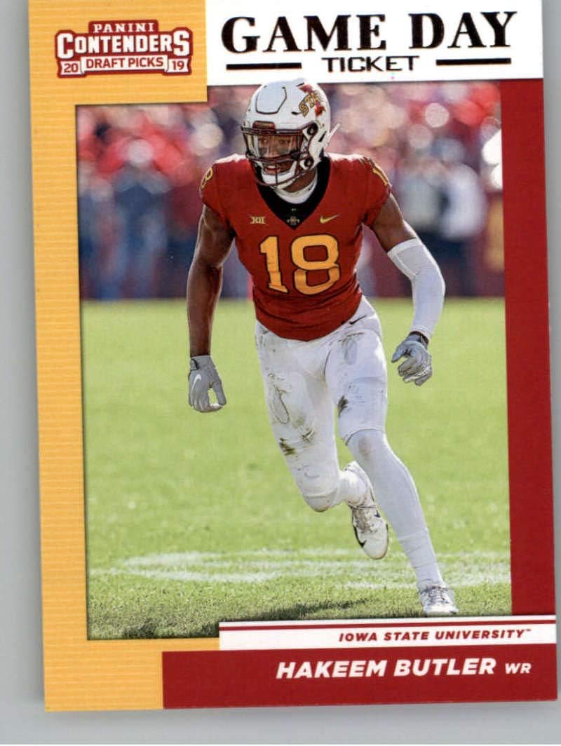 2019 Panini Contenders Draft Picks Game Day Ticket #23 Hakeem Butler Iowa State Cyclones Official Collegiate RC Rookie Football Card of the NFL Draft
