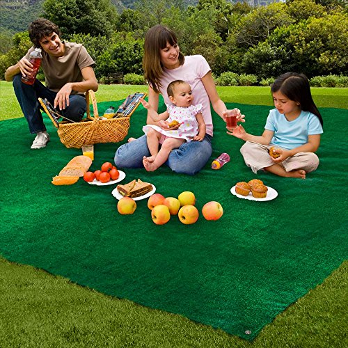 House, Home and More Outdoor Turf Rug - Green - 10 Feet X 25 Feet - Image 5