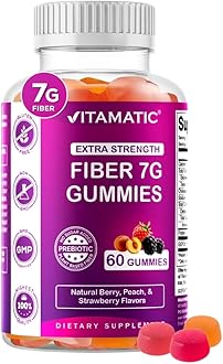 Prebiotic Fiber Gummies for Adults - 7G Fiber Extra Strength - Zero Sugar Added - 60 Pectin Based Gummies - Digestive Health & Regularity Support