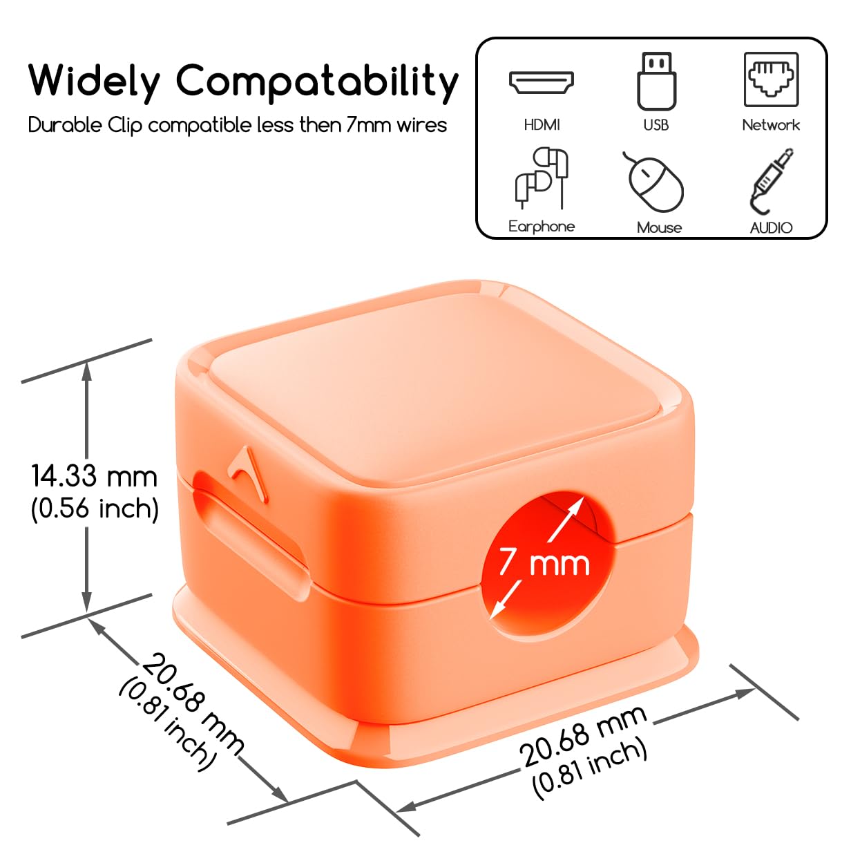 smofish Clip de Cable, 6 Pack Organizador Magnético de Escritorio, Fuerte Soporte Adhesivo para Mesilla de Noche, Electrodomésticos de Cocina, Material de Oficina -Blue