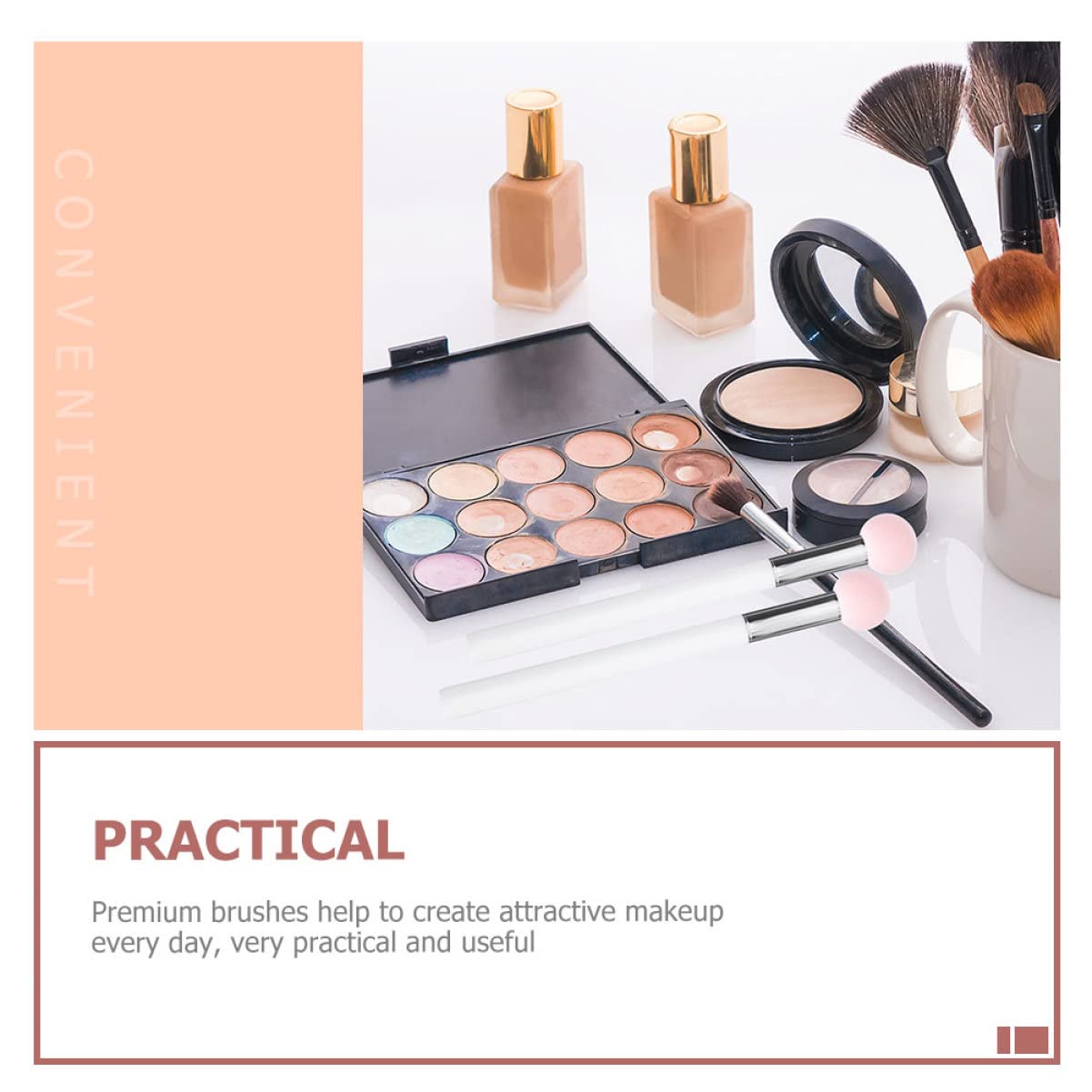 Housoutil Lot De 4 Pinceaux Anti- Éponges De Maquillage Bâtonnets Cosmétiques Secs Et Humides De Beauté Pour Femmes 6 Pièces X 4