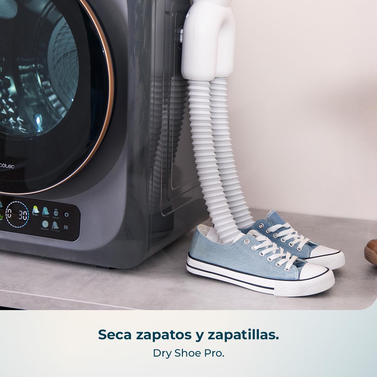 Cecotec Secadora Compacta de Evacuación 3Kg Bolero DressCode Dry 3400V. 8 Programas, Bajo Consumo, Secado Automático Inteligente, Pantalla FullColor, Función UV Care, Dry Shoe Pro y Delay Start