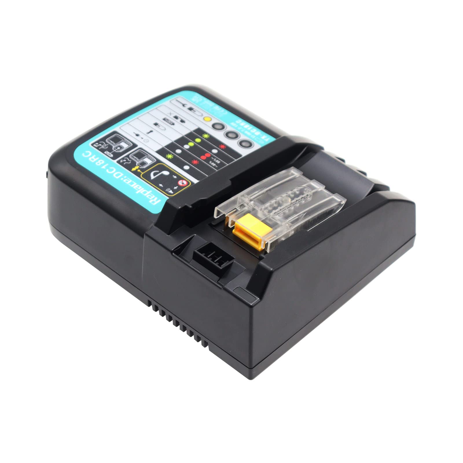 DC18RC 3A Battery Charger for Mk 14.4V-18V LXT Lithium-Ion Batteries BL1850 BL1840B BL1820 BL1815 BL1860 BL1430 BL1450 BL1830 18V Drill Battery Charger Replaces DC18RD DC18RA DC18SD DC18SF UK Plug